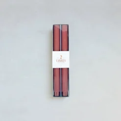 The Floral Society DECOR Fancy Taper Candles, Clay