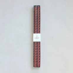 The Floral Society DECOR Fancy Taper Candles, Clay