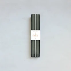 The Floral Society Fancy Taper Candles, Moss