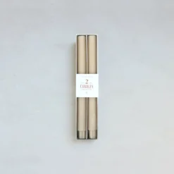 The Floral Society Fancy Taper Candles, Parchment DECOR