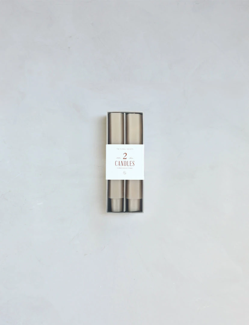 The Floral Society Fancy Taper Candles, Parchment DECOR 1 The Floral Society Fancy Taper Candles, Parchment DECOR
