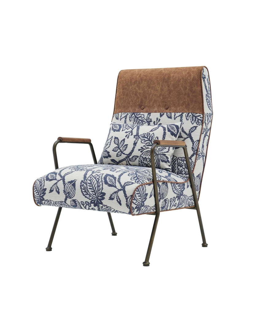 Npd Kally Accent Chair, Azure Floral 2 Npd Kally Accent Chair, Azure Floral