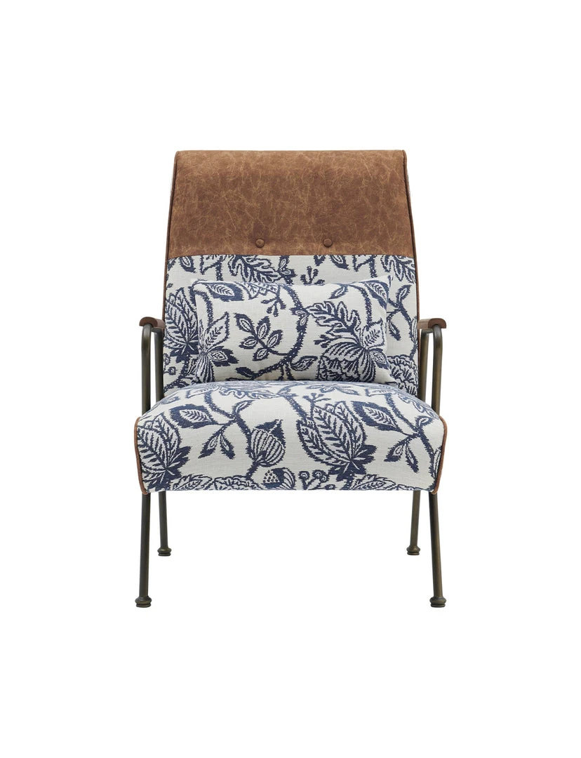 Npd Kally Accent Chair, Azure Floral 1 Npd Kally Accent Chair, Azure Floral