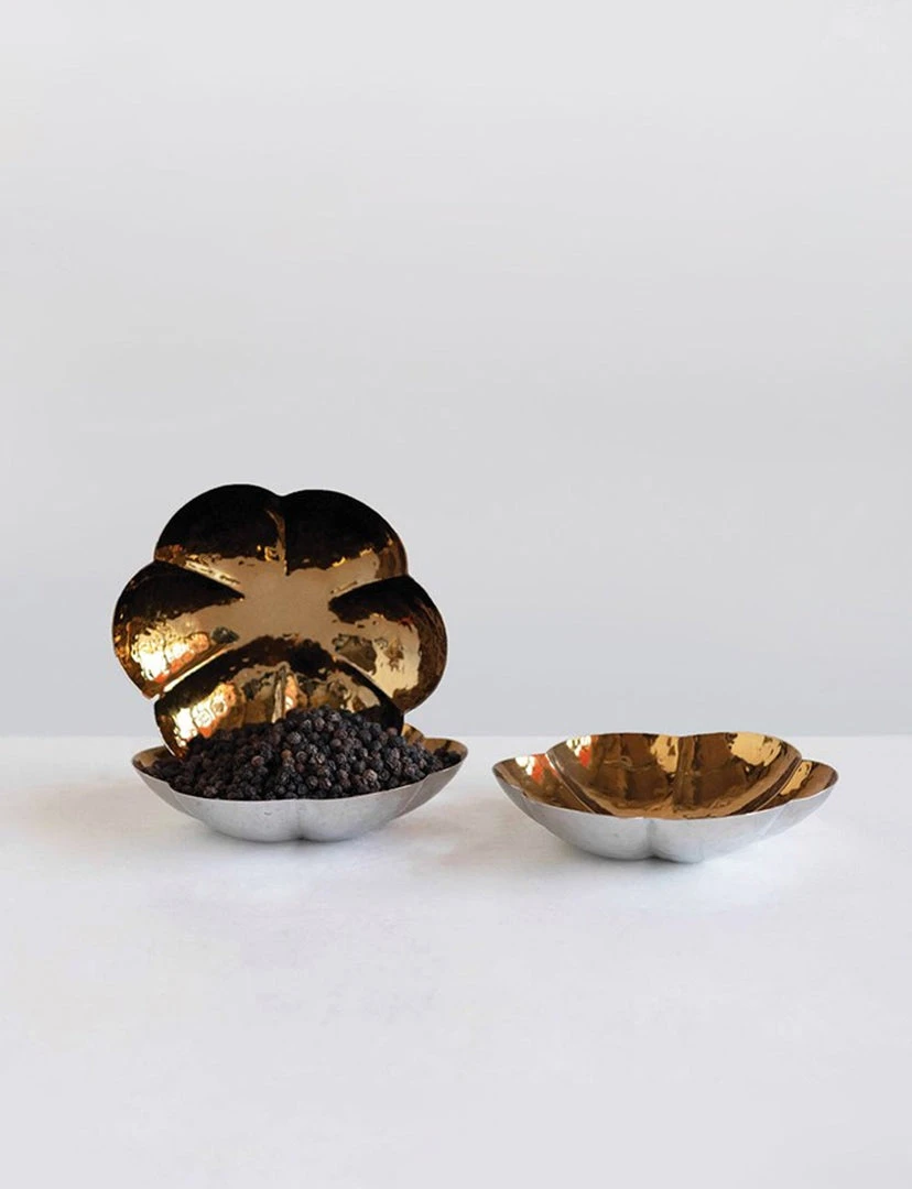 Creative Co-op Stainless Steel Flower Shaped Dish, Brass KITCHEN 3 Creative Co-op Stainless Steel Flower Shaped Dish, Brass KITCHEN