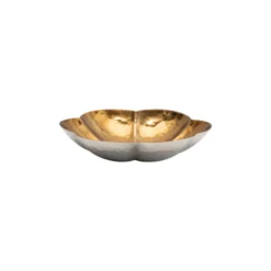 Creative Co-op Stainless Steel Flower Shaped Dish, Brass KITCHEN