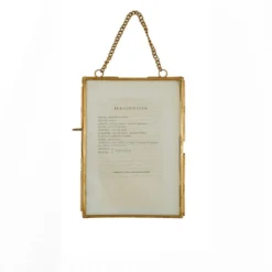 Creative Co-op Brass & Glass Photo Frame 5x7