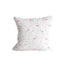 Creative Co-op DECOR Square Cotton Pillow W/ French Knots 18"