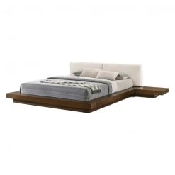 VIG Fuji Bed, Walnut/white