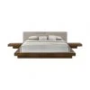 VIG Fuji Bed, Walnut/grey FURNITURE