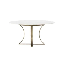 Four Hands FURNITURE Sage Dining Table, White Marble
