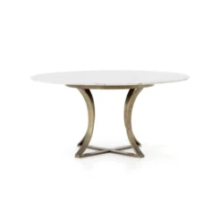 Four Hands FURNITURE Sage Dining Table, White Marble