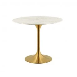 Modway Lily Round Marble Dining Table, Gold Base FURNITURE 18 Modway Lily Round Marble Dining Table, Gold Base FURNITURE