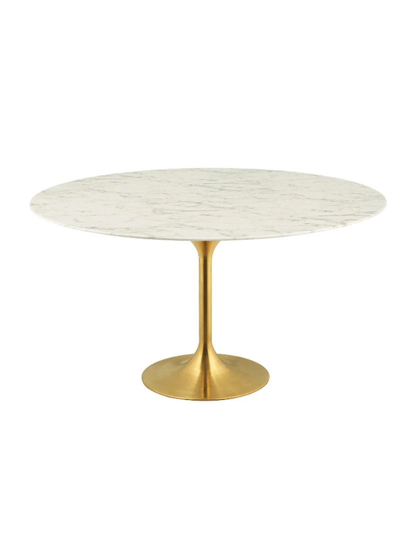 Modway Lily Round Marble Dining Table, Gold Base FURNITURE 11 Modway Lily Round Marble Dining Table, Gold Base FURNITURE