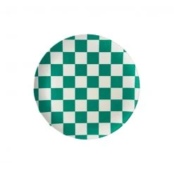 NEW ARRIVAL Xenia Taler Green Check Side Plate 8"