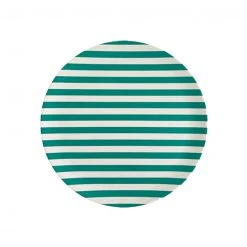 Xenia Taler Green Stripe Dinner Plate 10"