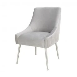 Tov Heize Pleated Dining Chair, Silver