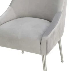 Tov Heize Pleated Dining Chair, Silver 8 Tov Heize Pleated Dining Chair, Silver