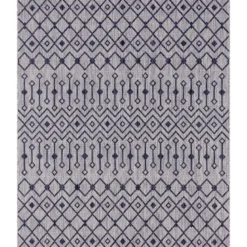 Unique Loom Indoor/Outdoor Rectangle Rug, Light Grey DECOR