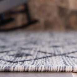 Unique Loom Indoor/Outdoor Rectangle Rug, Light Grey DECOR
