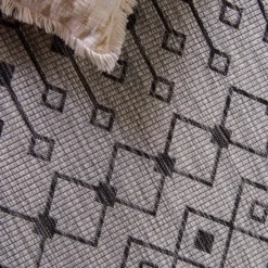 Unique Loom Indoor/Outdoor Rectangle Rug, Light Grey DECOR