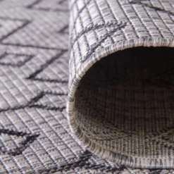 Unique Loom Indoor/Outdoor Rectangle Rug, Light Grey DECOR