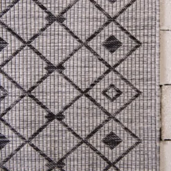 Unique Loom Indoor/Outdoor Rectangle Rug, Light Grey DECOR