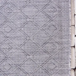 Unique Loom Indoor/Outdoor Rectangle Rug, Light Grey DECOR