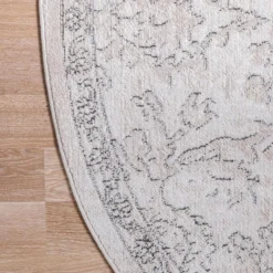 Unique Loom Classica Round Rug, Ivory