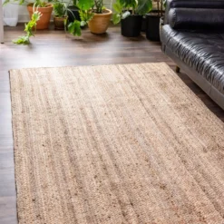 Unique Loom DECOR Veranda Jute Rectangle Rug, Natural