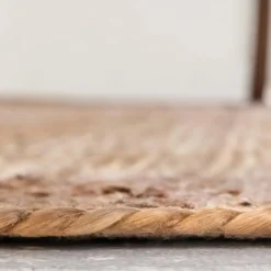 Unique Loom DECOR Veranda Jute Rectangle Rug, Natural