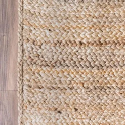 Unique Loom DECOR Veranda Jute Rectangle Rug, Natural