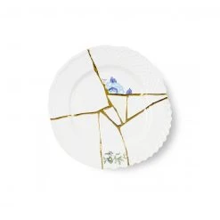 NEW ARRIVAL Seletti Kintsugi Dinner Plate, Blue Lotus