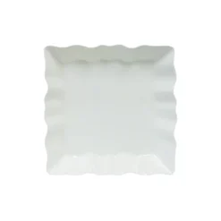 Twig White Serving Lace Square Plate, Large KITCHEN