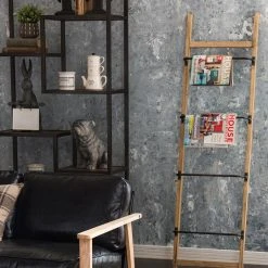 Creative Co-op FURNITURE Metal & Wood Wall Rack 71