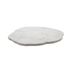 Bidk Home KITCHEN White Organic Marble Lazy Susan Board