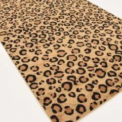 Unique Loom Jungle Rectangle Rug, Light Brown DECOR