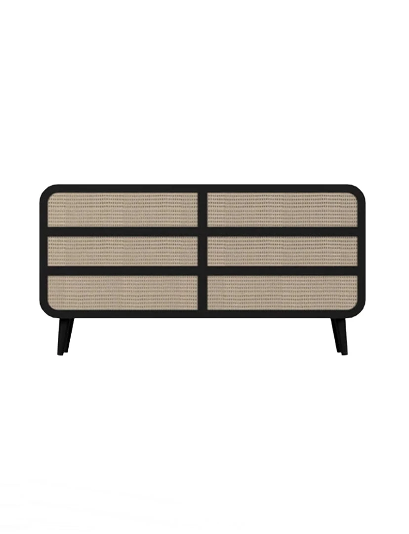 LH Imports Caroline Oval 6 Drawer Dresser FURNITURE 1 LH Imports Caroline Oval 6 Drawer Dresser FURNITURE