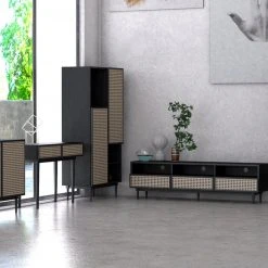 LH Imports FURNITURE Caroline Media Stand