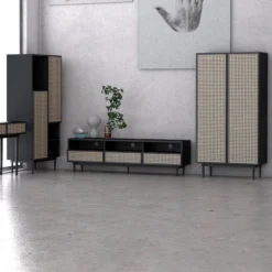 LH Imports Caroline Bookcase With Full Doors