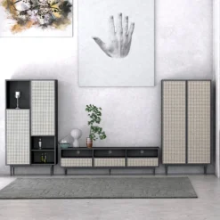 LH Imports Caroline Bookcase With Full Doors