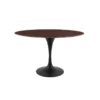 Modway Lily Cherry Walnut Oval Dining Table, Black Base NEW ARRIVAL
