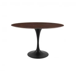 Modway Lily Cherry Walnut Oval Dining Table, Black Base NEW ARRIVAL