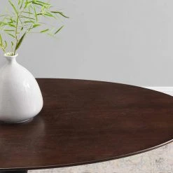 Modway Lily Cherry Walnut Oval Dining Table, Black Base NEW ARRIVAL 12 Modway Lily Cherry Walnut Oval Dining Table, Black Base NEW ARRIVAL