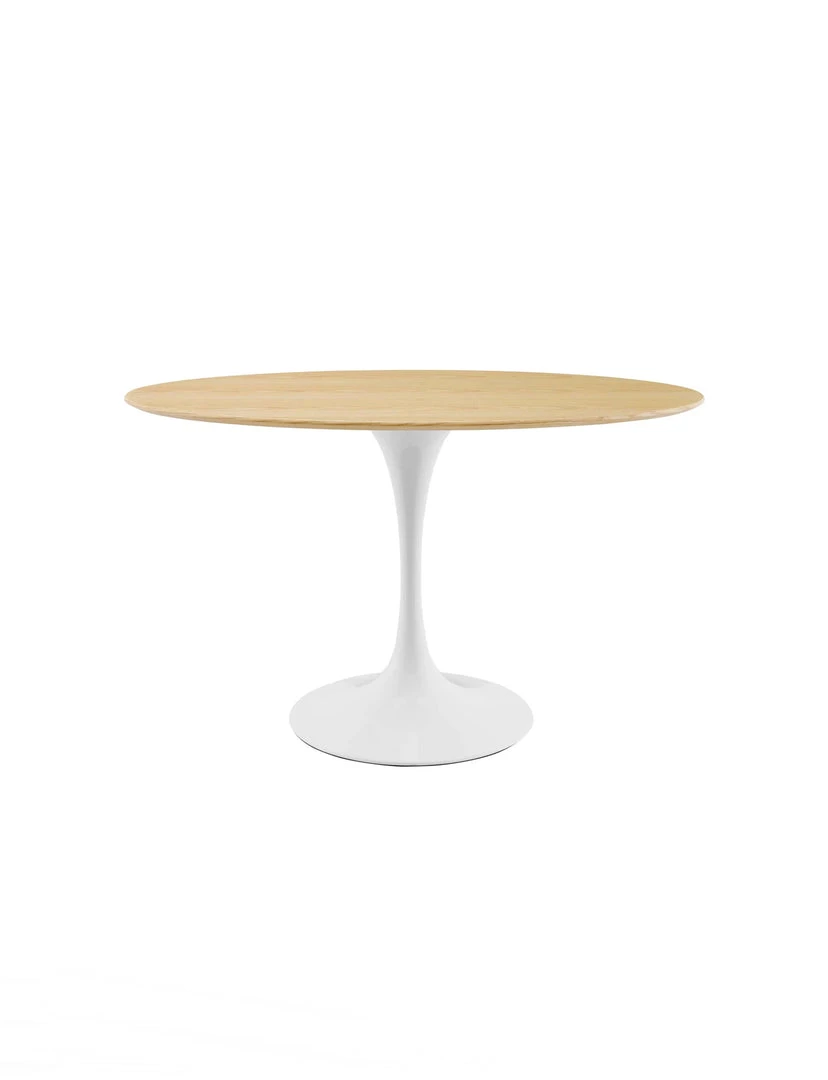Modway Lily Natural Oval Dining Table, White Base NEW ARRIVAL 1 Modway Lily Natural Oval Dining Table, White Base NEW ARRIVAL