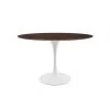 Modway Lily Cherry Walnut Oval Dining Table, White Base