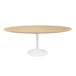 Modway Lily Natural Oval Dining Table, White Base NEW ARRIVAL 9 Modway Lily Natural Oval Dining Table, White Base NEW ARRIVAL