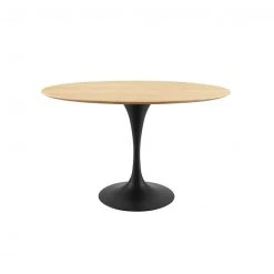 Modway Lily Natural Oval Dining Table, Black Base