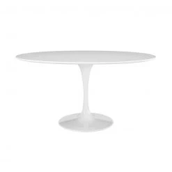 Modway NEW ARRIVAL Lily White Oval Dining Table, White Base