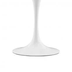 Modway Lily Cherry Walnut Oval Dining Table, White Base