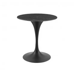 Modway FURNITURE Lily Round Black Marble Dining Table, Black Base 12 Modway FURNITURE Lily Round Black Marble Dining Table, Black Base